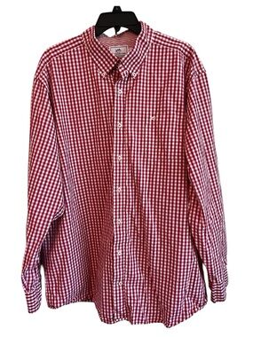Southern Tide XXL Classic Fit Red Gingham Button Down Shirt Preppy Men’s